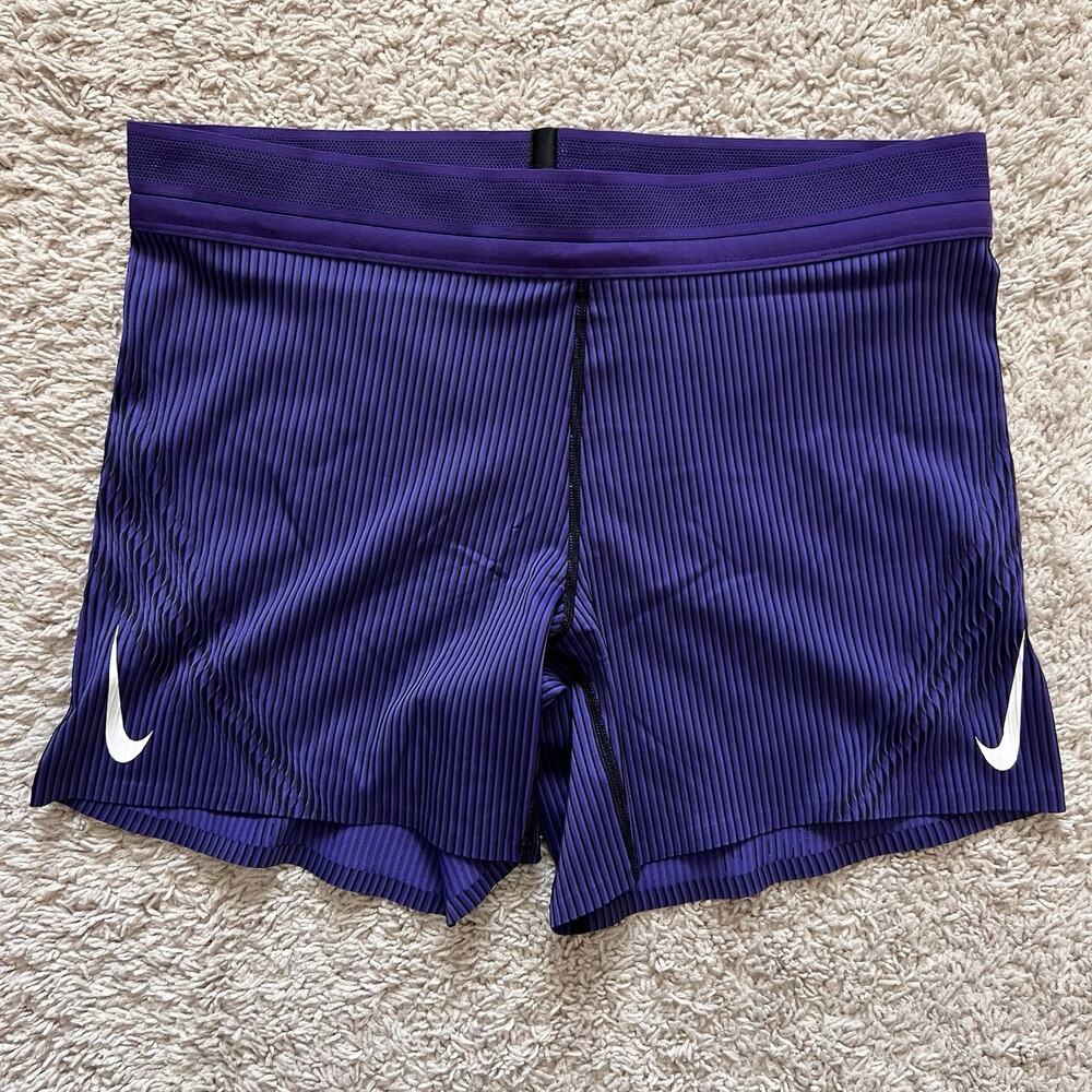 Nike Aeroswift Dri-Fit Running Shorts FN3271-010 Womens Size XL Purple NWT